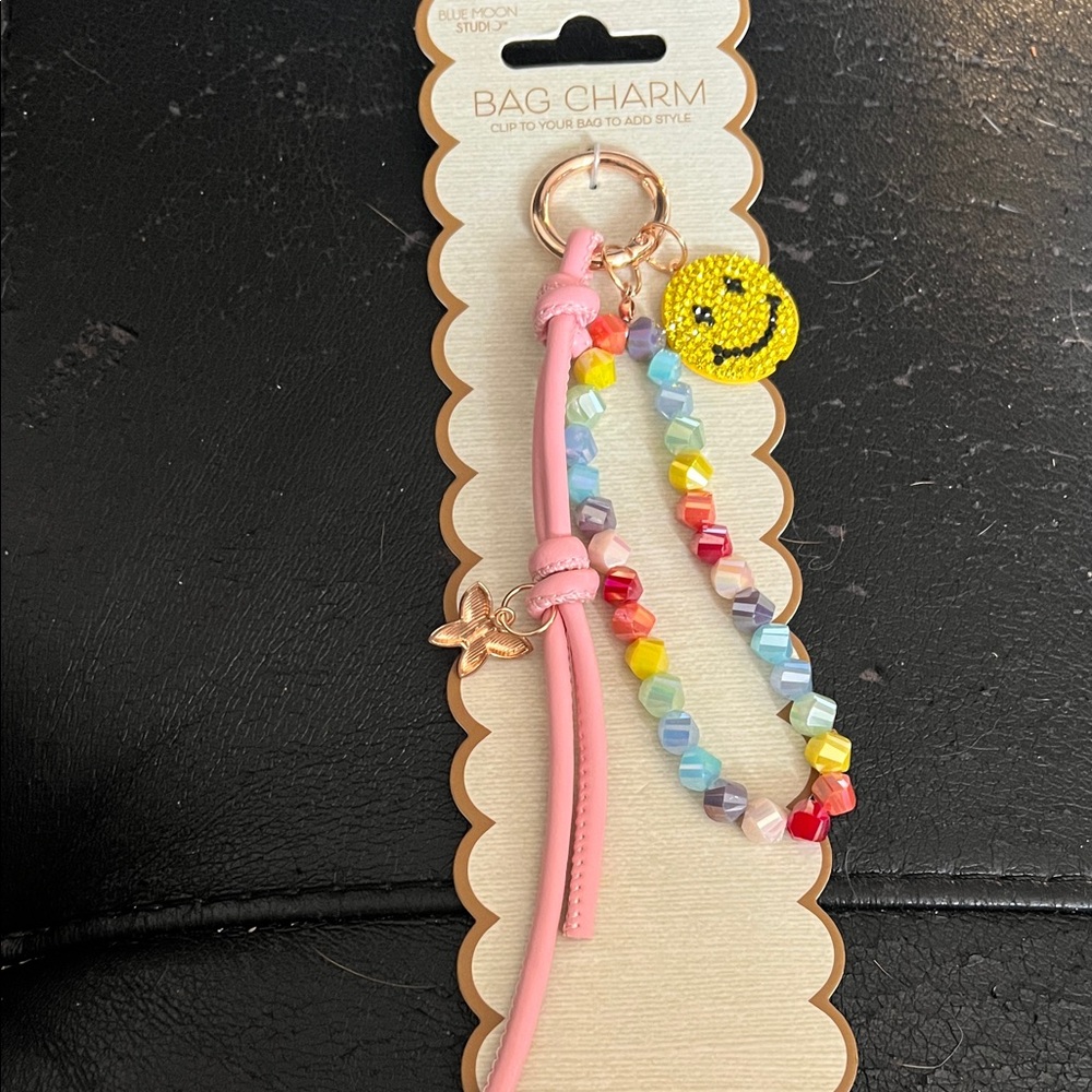 Pink Multicolor Teen  Bag Charm